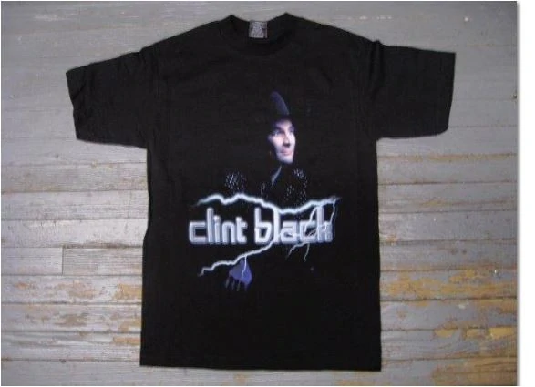 CLINT BLACK- Concert Tour-  Two Sided Printed  T-Shirt